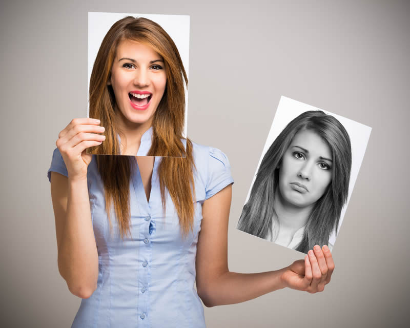 Women changing her mood